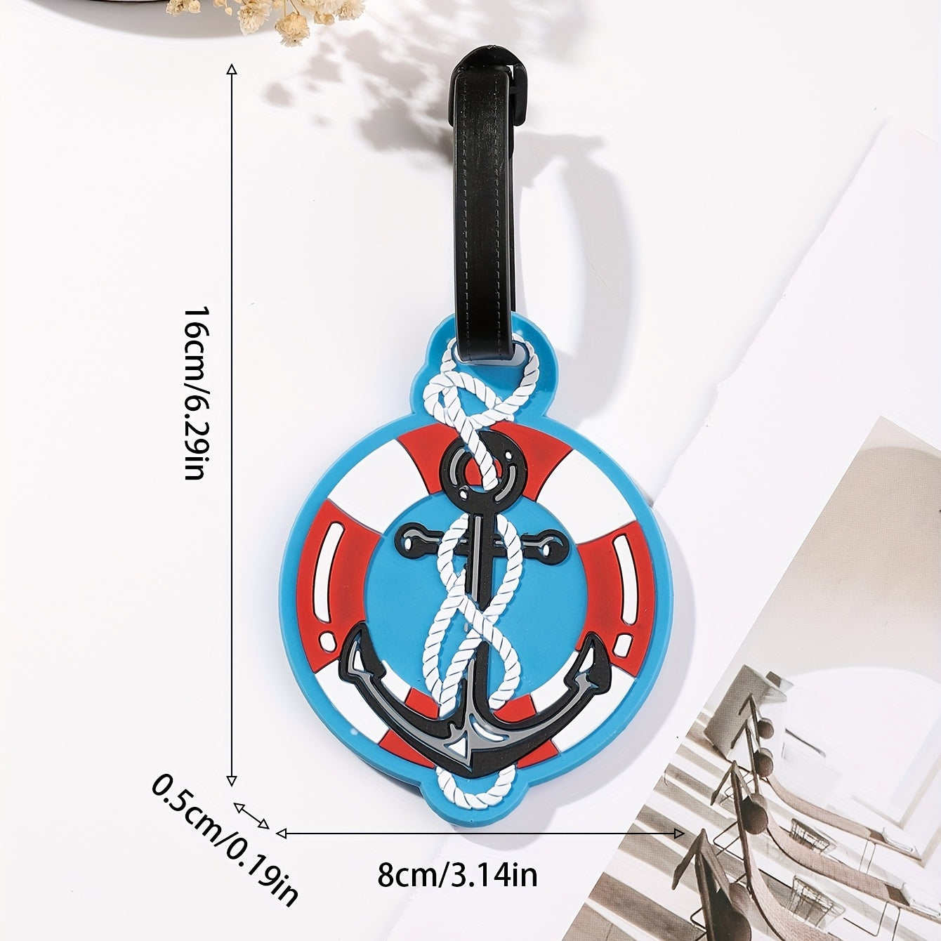 Stylish Print Silicone Luggage Tag Durable Boarding Tag