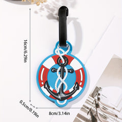 Stylish Print Silicone Luggage Tag Durable Boarding Tag