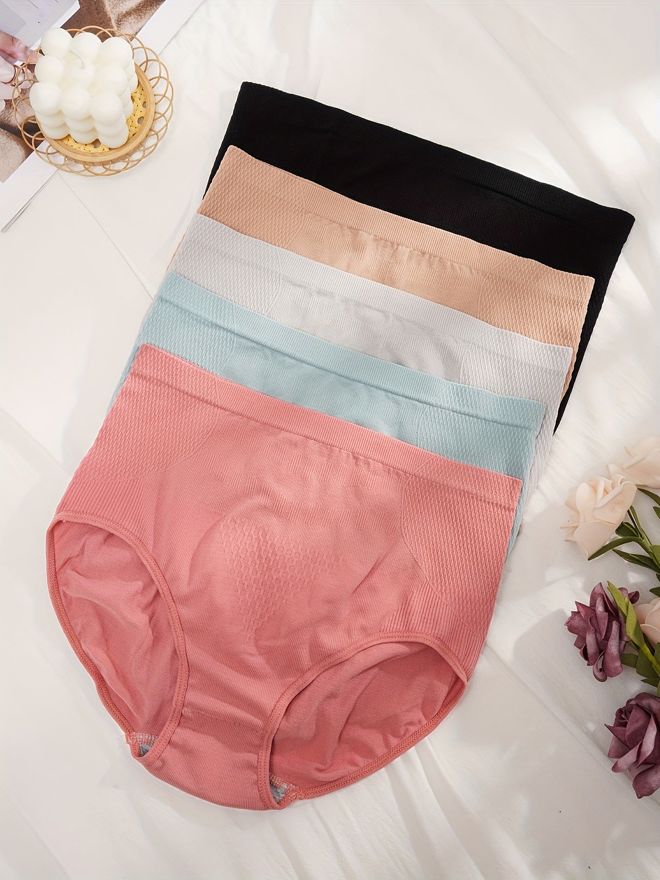 5pcs Comfy Stretchy Intimates Panties Women's Lingerie