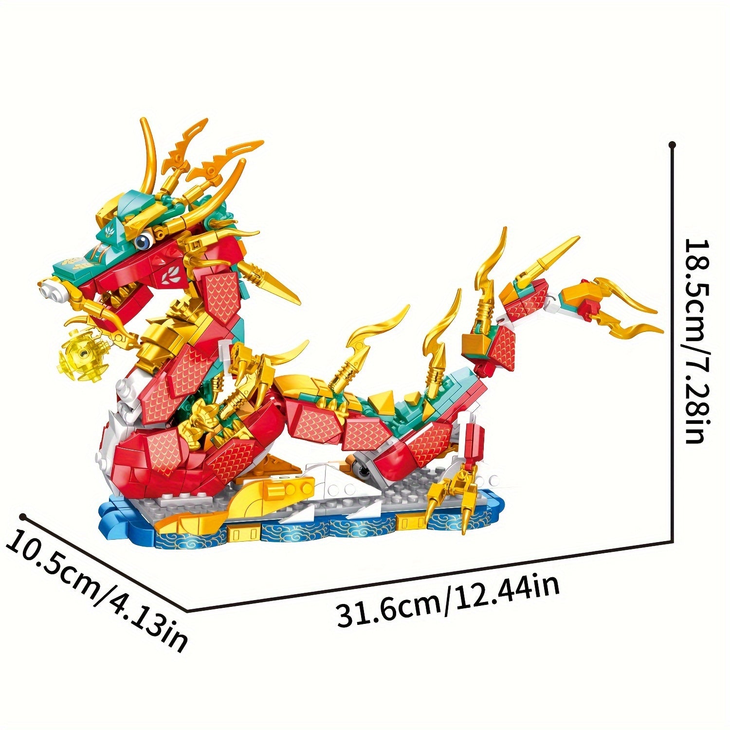 506pcs Kids Dragon Building Set - Educational Blocks