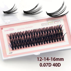 60Pcs Cluster Lashes 0.07D Curl 9-16mm Mix DIY Eyelash Extension Volume Natural