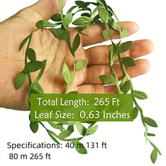 Artificial Vine Leaf Ribbon Decorative Wild Jungle Plants Green for Baby Shower