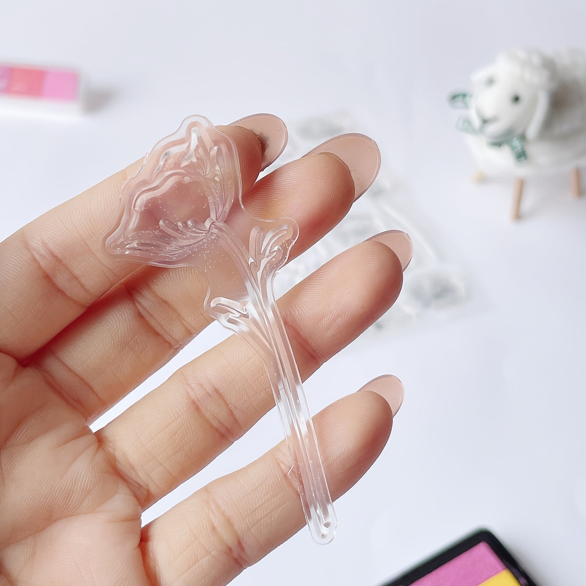 Flower Transparent Silicone Stamp Seal Gift For Boys And Girls