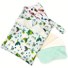 2pcs Pattern Wet Dry Bag Waterproof Reusable Diaper Storage Bag