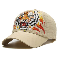 Tiger Head Print Sun Visor Baseball Cap