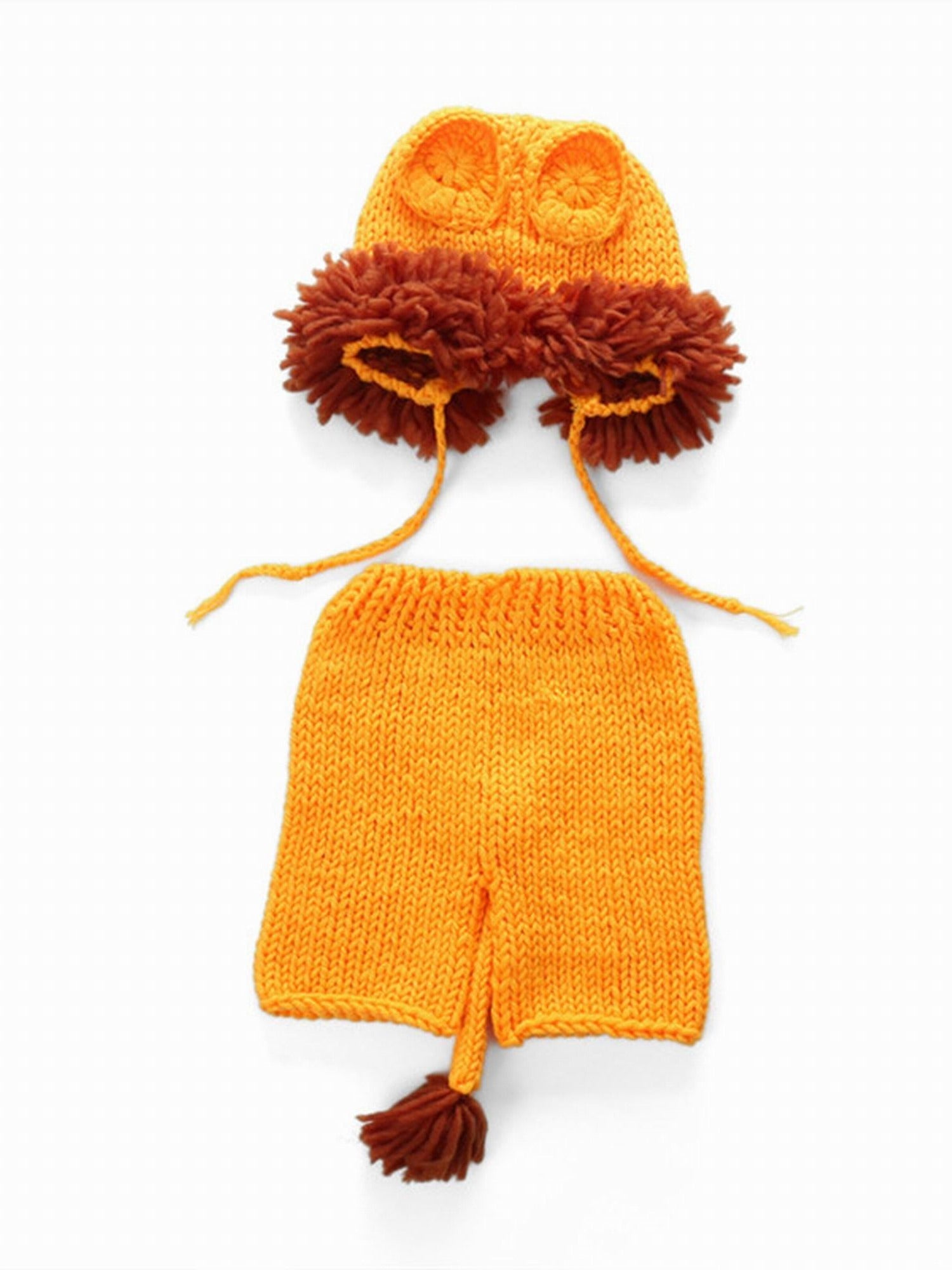2pcs Baby Newborn Boys Lion Cap And Shorts Set Costume