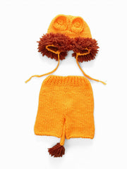 2pcs Baby Newborn Boys Lion Cap And Shorts Set Costume