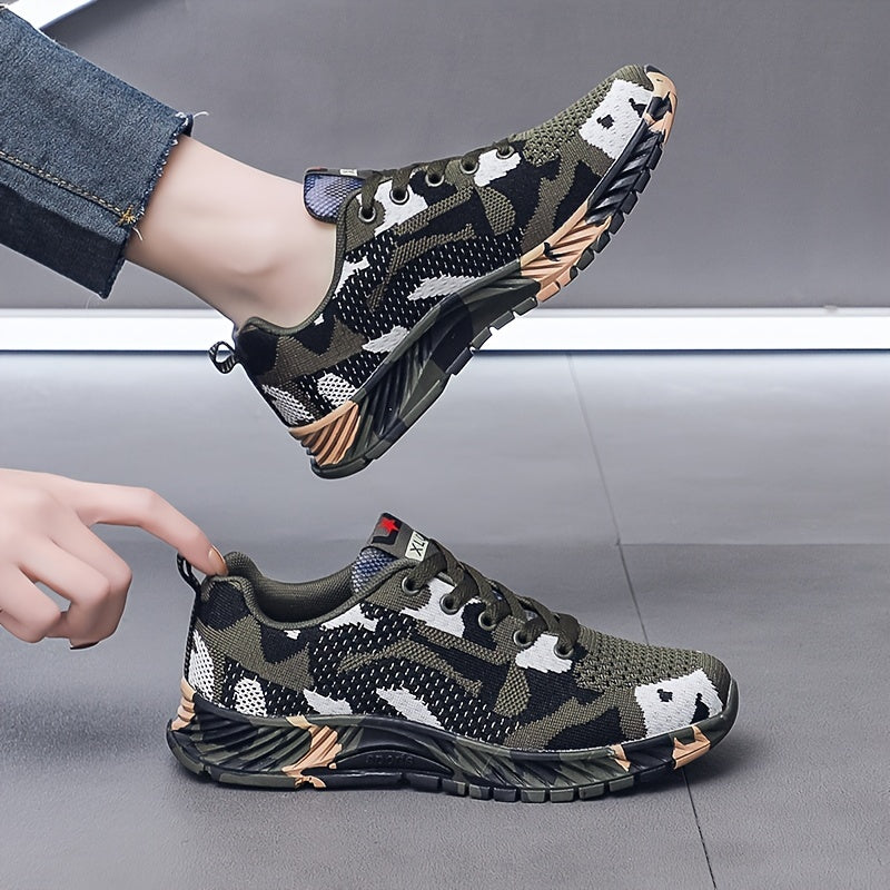 Camo Lace Up Running Sports Shoes Platform Sneakers Women's Footwear