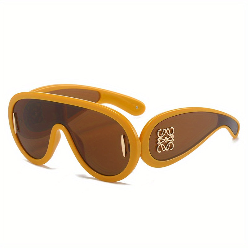 Y2K One-piece Sunglasses Candy Block UV400 Sun Shades