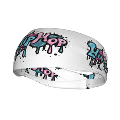 Hip Hop Graffiti Sports Headband Sweat Wicking Breathable Polyester