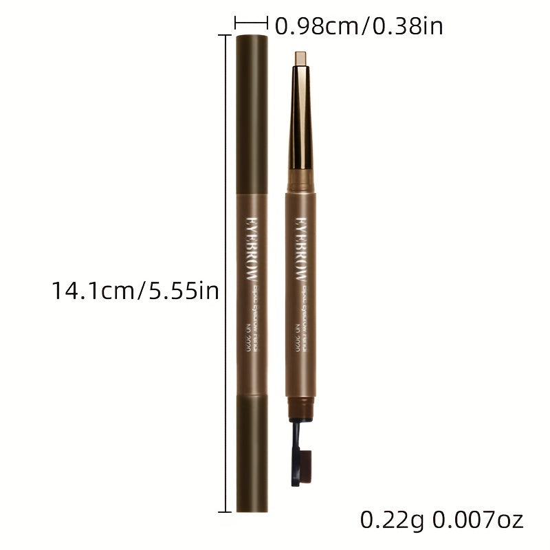 Dual Head Eyebrow Pencil Waterproof Long Lasting with Powder
