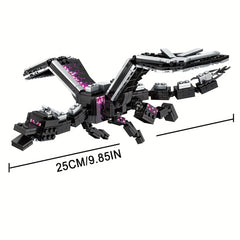 423 Dark Dragon Building Blocks Model with Flappable Wings and Moving Joints