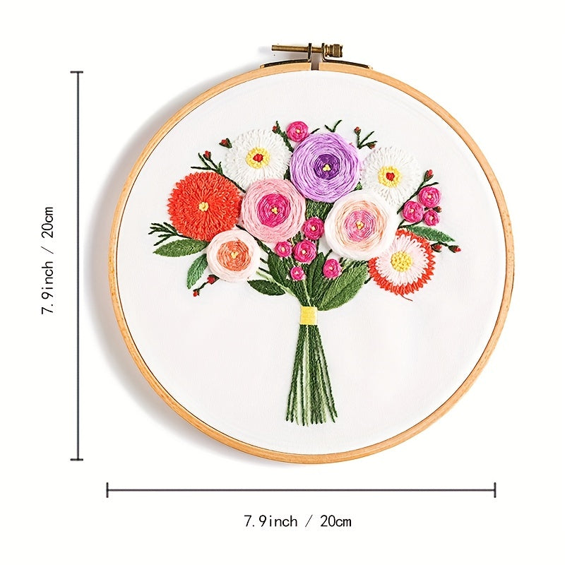 Floral Series Embroidery Starter Kit For Beginners