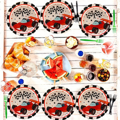 41pcs Race Car Party Plates & Napkins Set Race Track Party Supplies