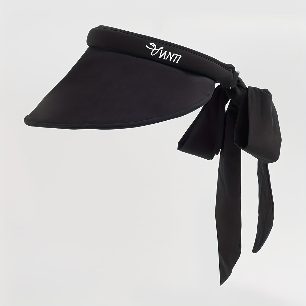 Solid Visor Hat With Detachable Ribbon Sunscreen Golf Cap
