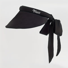 Solid Visor Hat With Detachable Ribbon Sunscreen Golf Cap