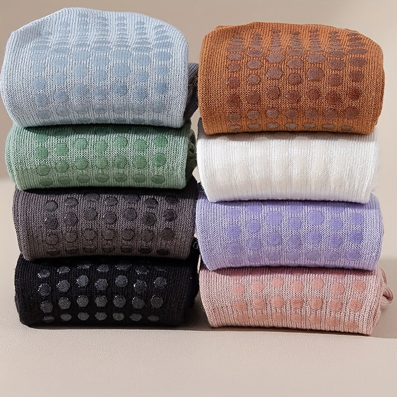 Silicone Yoga Socks Non Slip Striped Sports Socks With Grips