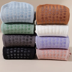 Silicone Yoga Socks Non Slip Striped Sports Socks With Grips