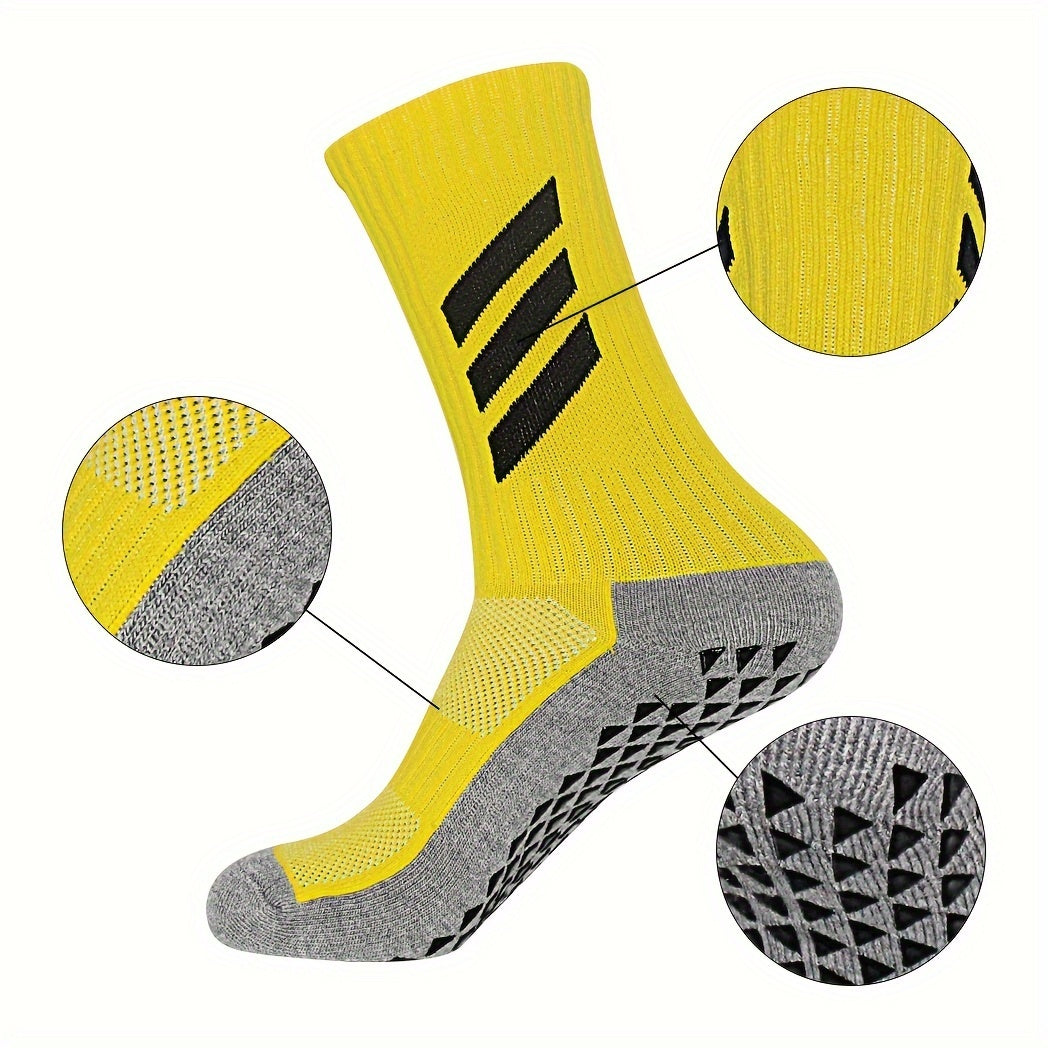 2 Pairs Non Slip Soccer Socks Outdoor Sports Socks Football Socks