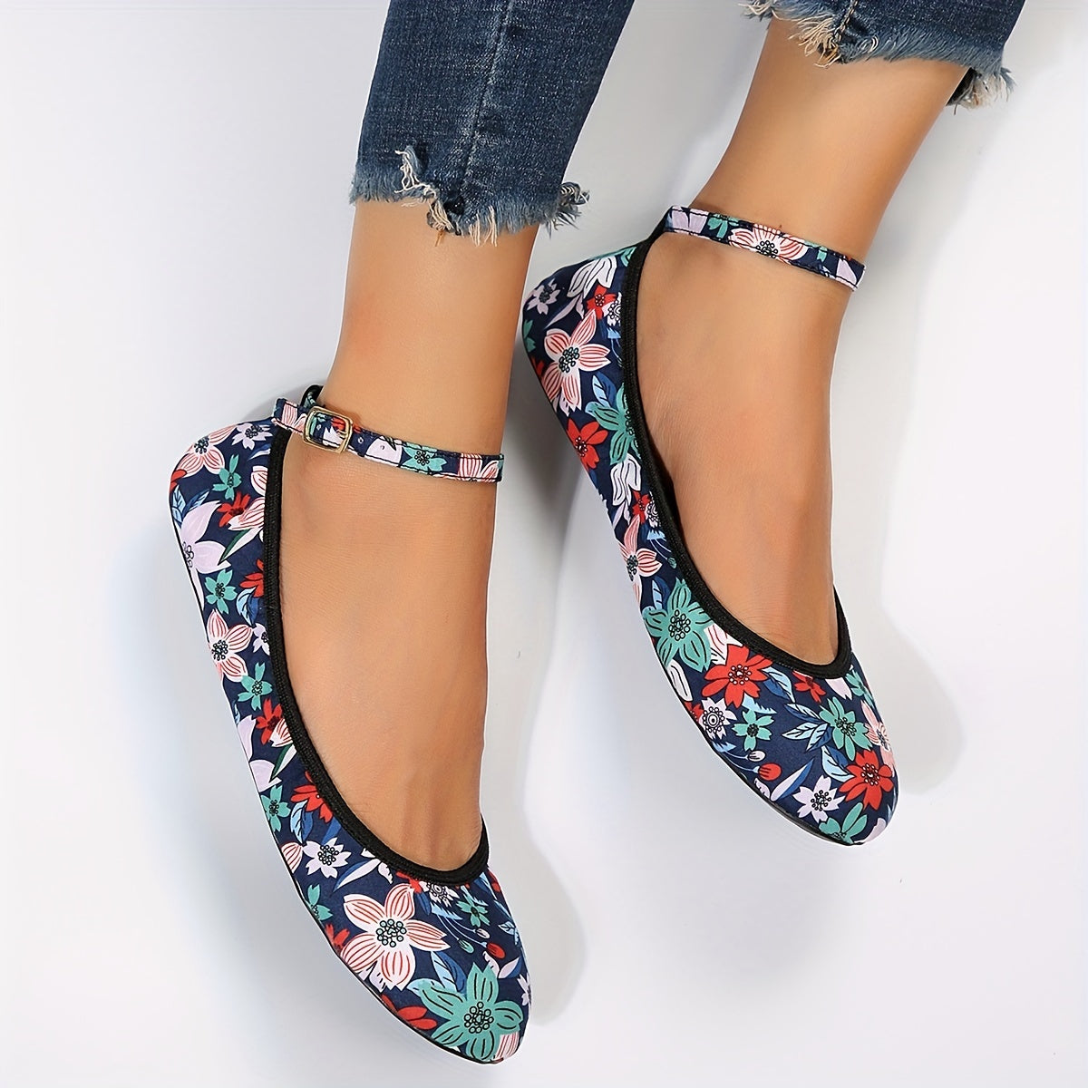 Women's Flower Flat Shoes Casual Dancing Lightweight Portable