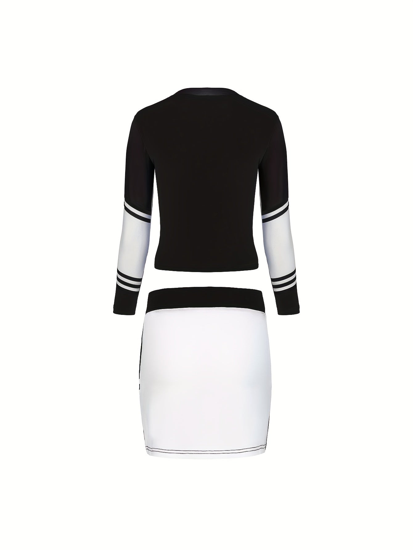 Kids Cheerleading Suit Long Sleeve Party Short Skirt