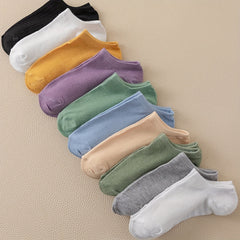 10 Pairs Ribbed Short Socks Soft Low Cut Ankle Socks Women's Stockings
