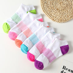 6 Pairs Casual Block Men's Crew Socks All Seasons