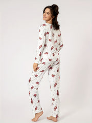 Women's Pajamas Set Long Sleeve Top & Pants Sleepwear Loungewear