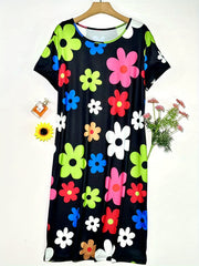 Floral Print Short Sleeve Nightdress