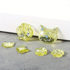 Lovely Cat Bear Palm Drop Glue Mold Epoxy Resin Cat Clay Mold