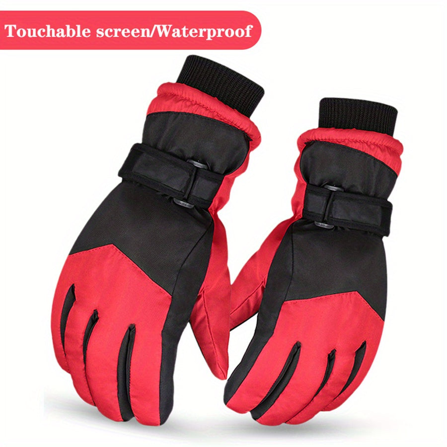 Waterproof Touch Screen Winter Snow Gloves - Cold Weather Skiing & Snowboarding