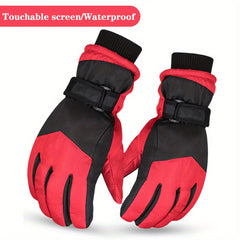 Waterproof Touch Screen Winter Snow Gloves - Cold Weather Skiing & Snowboarding