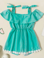 Toddler Girls Cold Shoulder Rompers Kids Summer Clothes