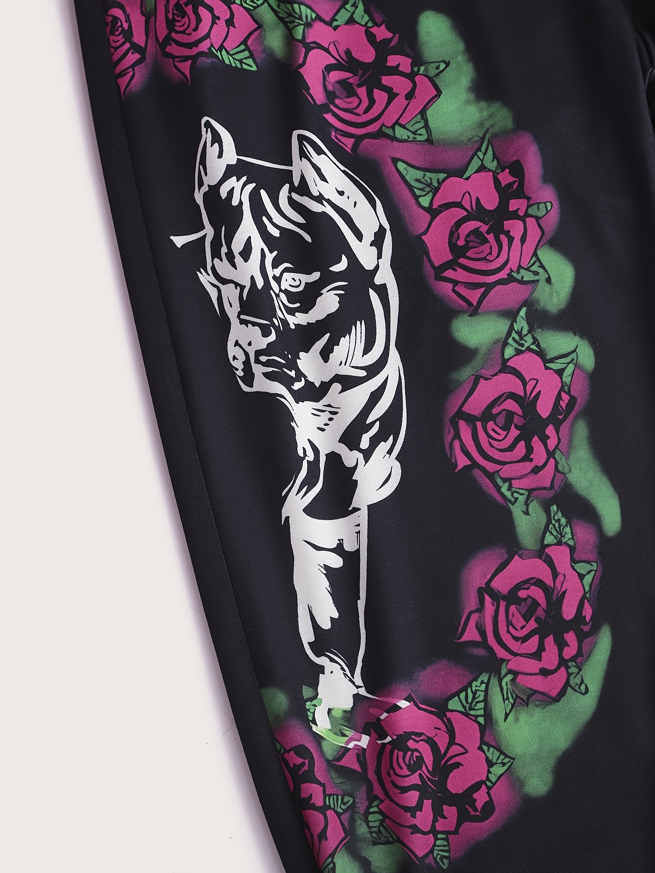 Floral & Dice Print Hoodie & Joggers Set