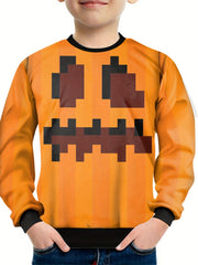 Youth Hot Monster Cartoon 3D Print Sweatshirt Kids Casual Pullover