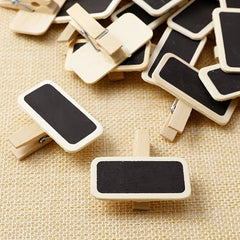 Wooden Clips Mini Blackboard Sticky Notes for Photos & Notes