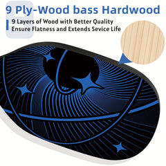 1pc Pickleball Paddles Set with 4 Wooden Paddles, 4 Balls, 4 Cooling Towels, Bag