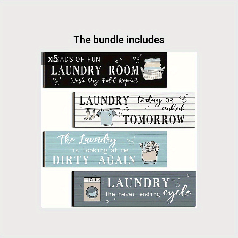 Laundry Room Wooden Sign Wall Decor Laundry Rules Room Decor