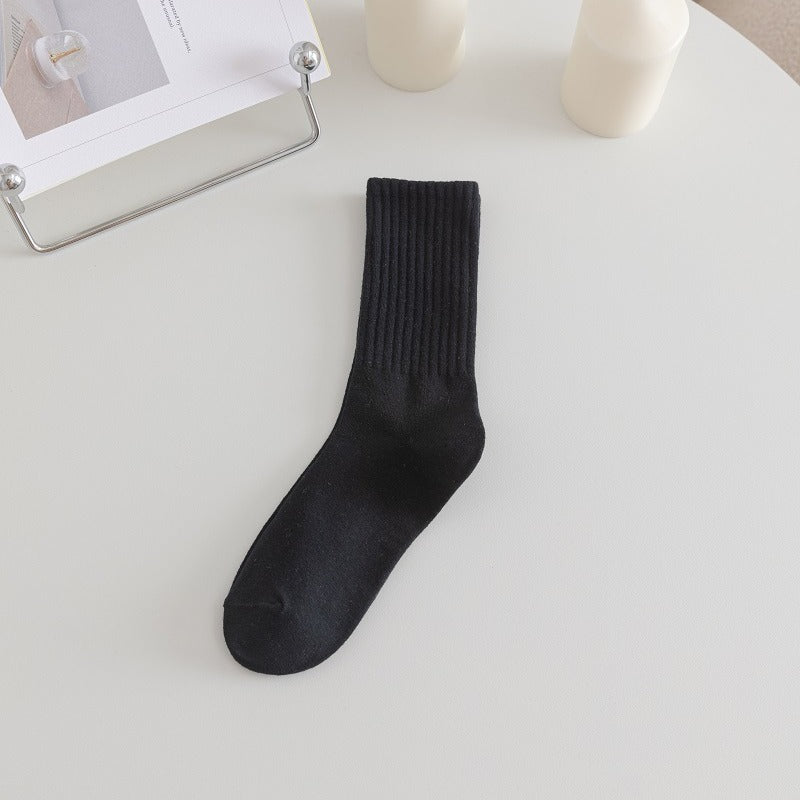 5 Pairs Women's Crew Socks Casual Breathable Dress Socks
