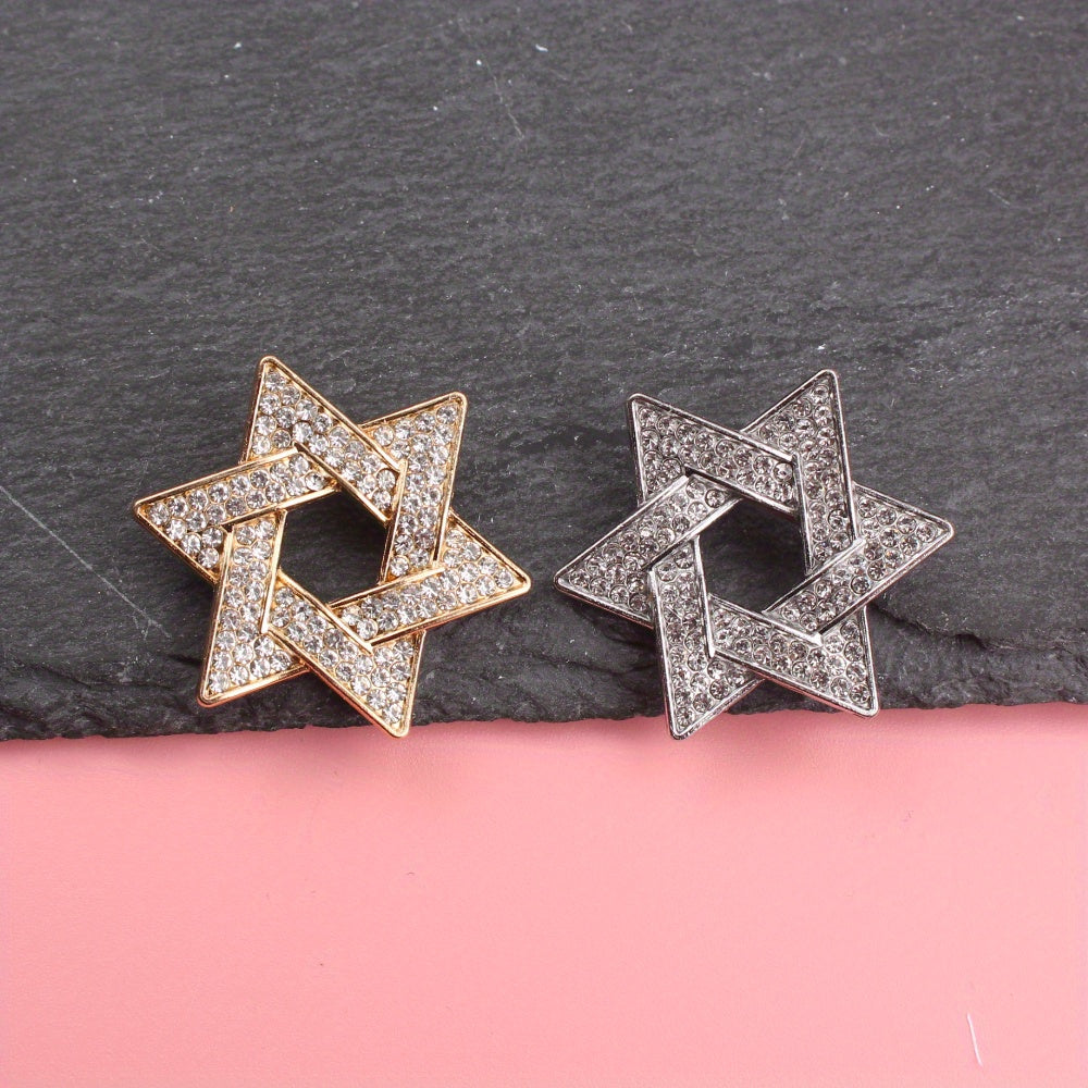 Hexagon Star Brooch Men's Suit & Jacket Accessory