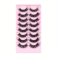 Colored False Eyelashes D Curl Mink Lashes Natural Look Fluffy Eyelashes