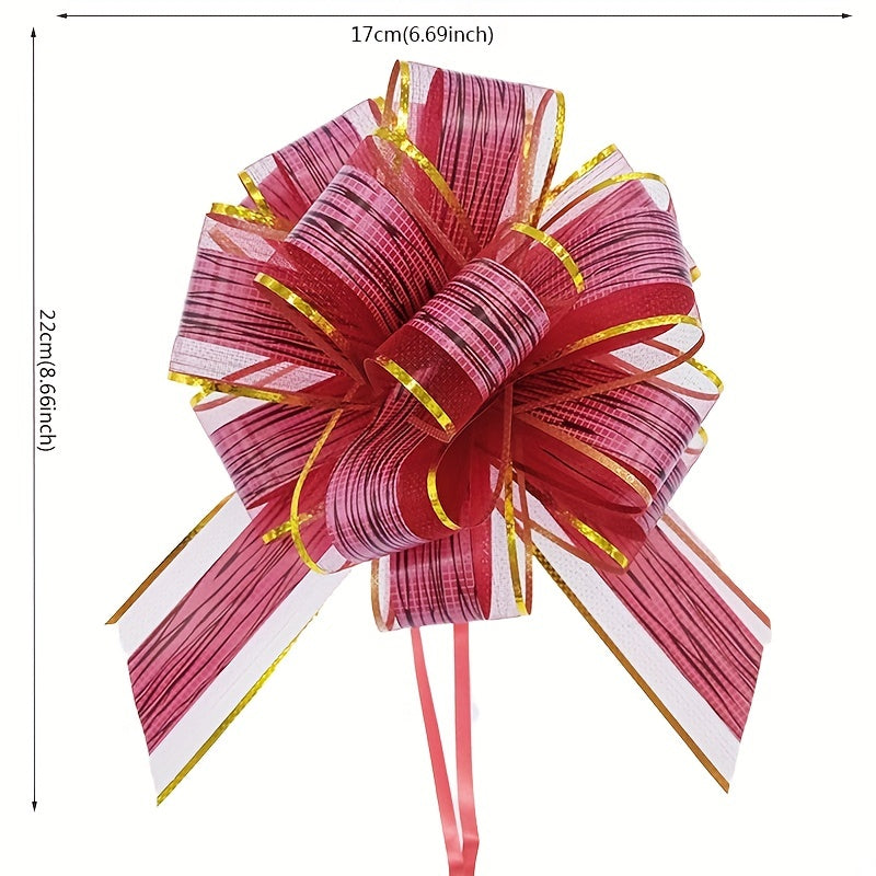 Golden Gift Bows Large Pull Bows, Gift Bows Bulk