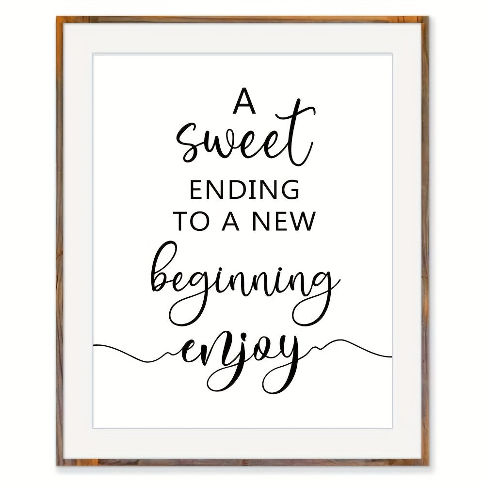 Wedding Favor Sign A Sweet Ending To A Beginning Dessert Bar Sign
