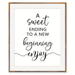 Wedding Favor Sign A Sweet Ending To A Beginning Dessert Bar Sign