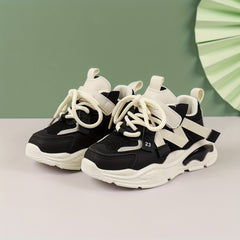 Girls' Mixed Low Top Lace Up Sneakers Lightweight Anti Slip Outdoor Shoes
