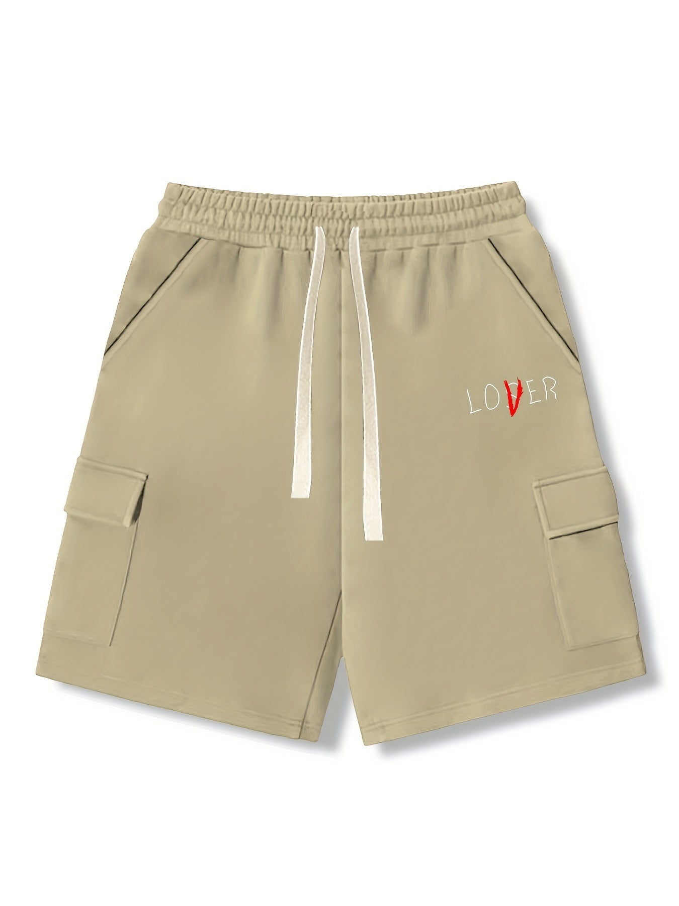 Men's Casual Graphic Drawstring Shorts With Pockets