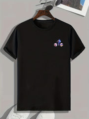 Cycling Girl Print Men's Comfy T-shirt for Outdoor Summer