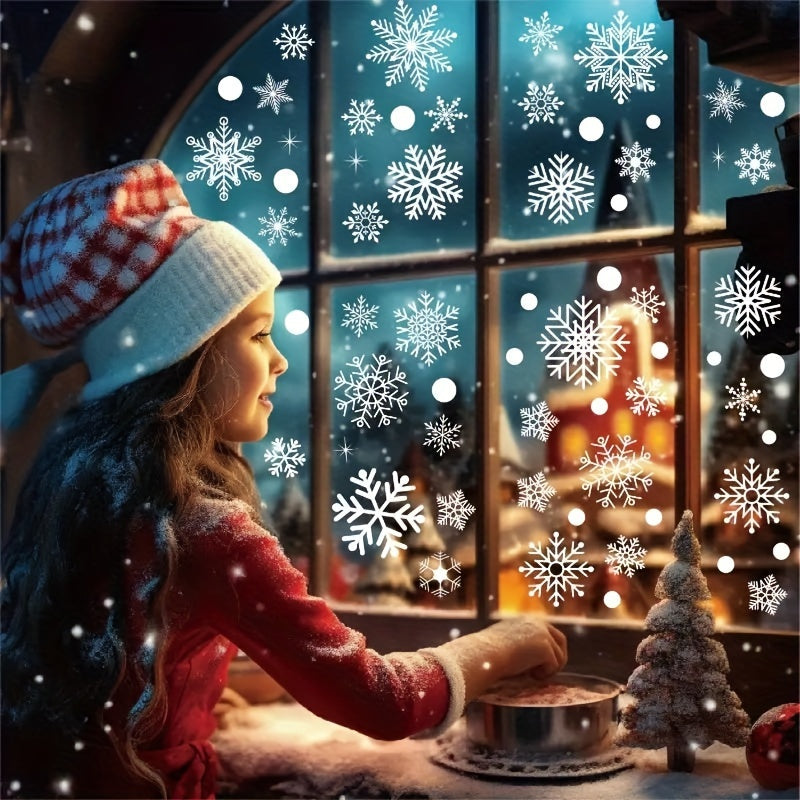 Snowflake Window Stickers Christmas Decor Ultra thin Waterproof