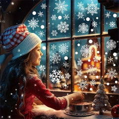 Snowflake Window Stickers Christmas Decor Ultra thin Waterproof