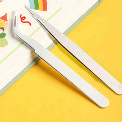 2pcs Precision Tweezers Stainless Steel Straight Tip Tweezers